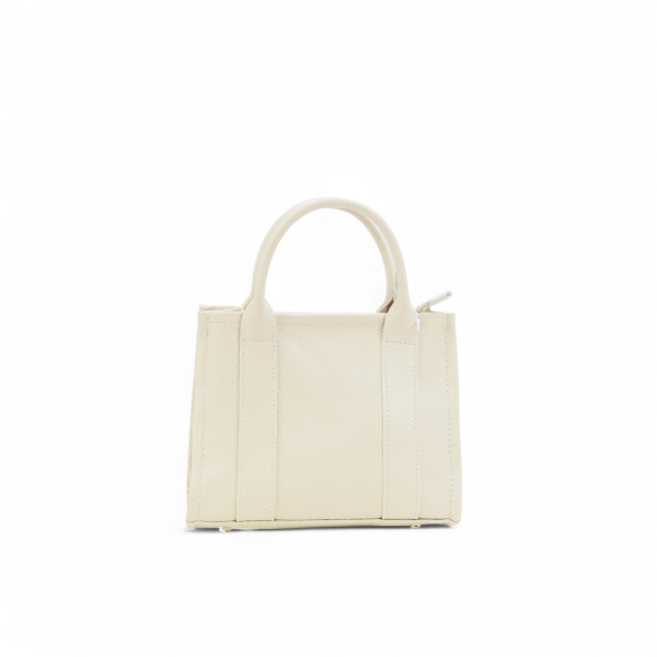 Дамска ежедневна чанта от естествена кожа бежова 251418-1