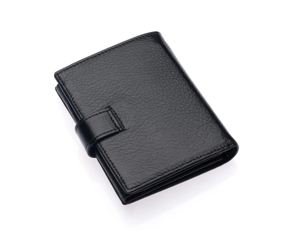 Мъжки кожен портфейл черен 02Р