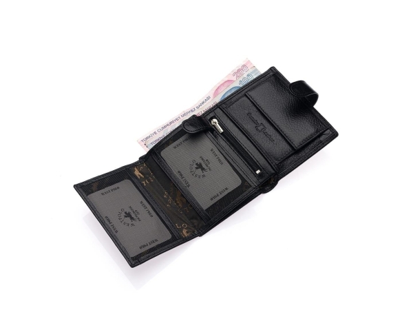 Мъжки кожен портфейл черен 02Р