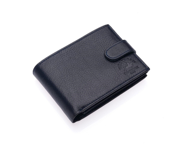 Мъжки кожен портфейл тъмно син 61P