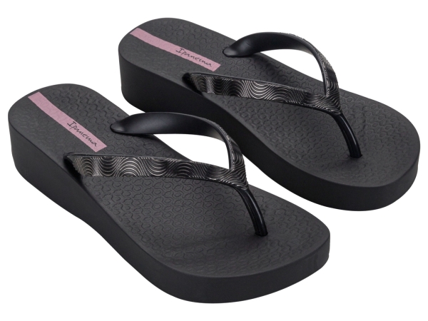 Дамски джапанки в черно и сребро 83612/BB801 Ipanema