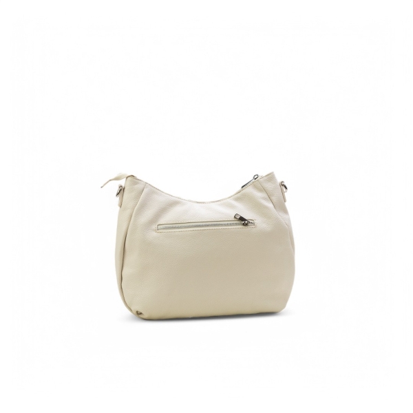 Дамска ежедневна чанта от естествена кожа бежова 252520-1