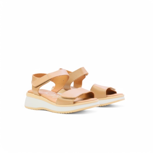 Дамски ежедневни сандали от естествена кожа тауп 5660 Oh My Sandals