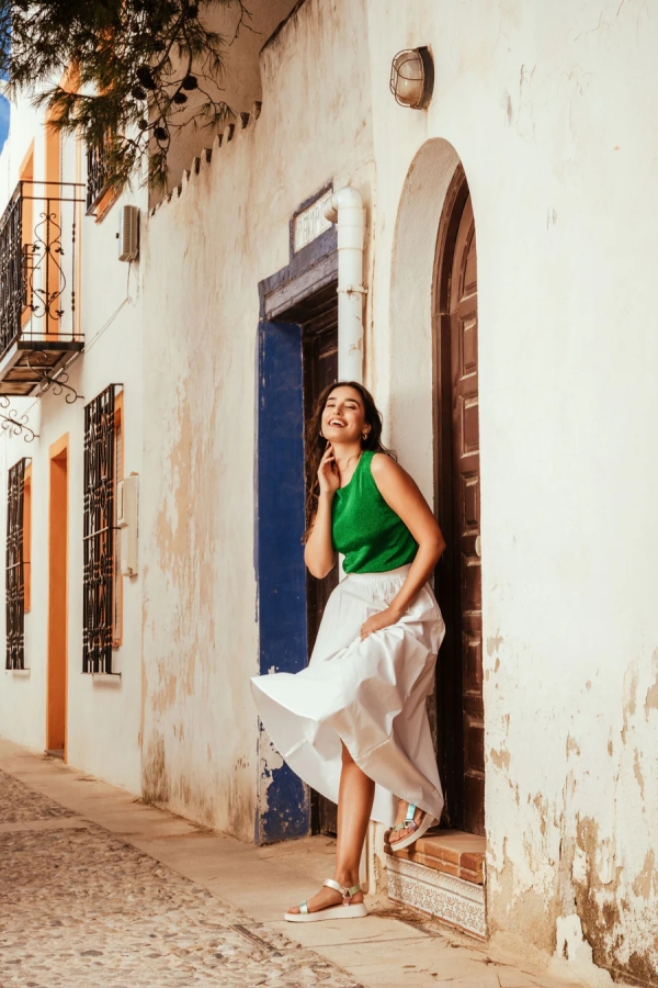 Дамски ежедневни сандали от естествена кожа шарени 5653 Oh My Sandals