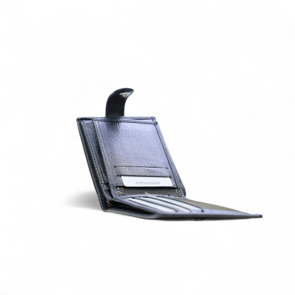 Мъжки кожен портфейл черен 66P