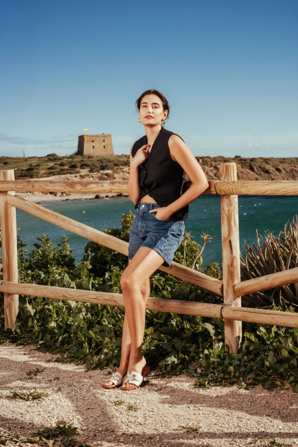 Дамски ежедневни чехли от естествена кожа бежови 5592 Oh My Sandals