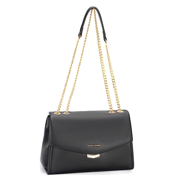 Дамска елегантна чанта черна CM7673 David Jones