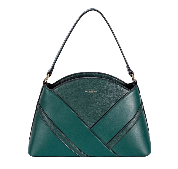 Дамска елегантна чанта тъмно зелена CM7780 David Jones