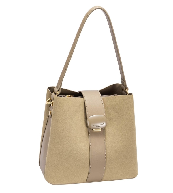 Дамска елегантна чанта тауп CM7703 David Jones