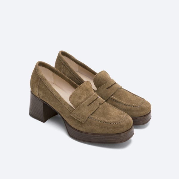 Дамски ежедневни обувки от естествен набук тауп 6913 Patricia Miller