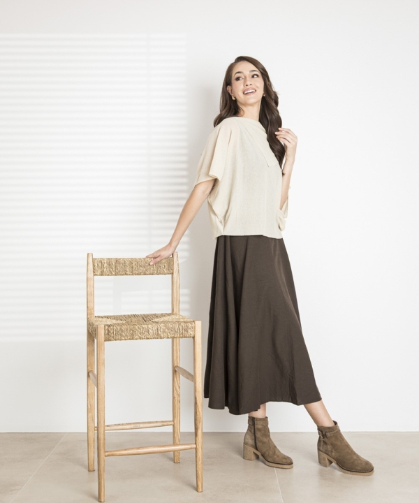 Дамски ежедневни боти от естествен набук тауп 6941P Patricia Miller