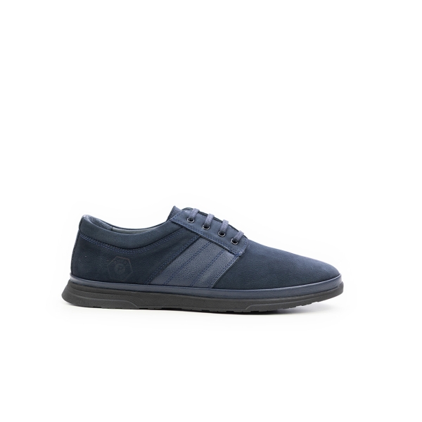Мъжки ежедневни обувки от естествен набук тъмно сини 404-05-32