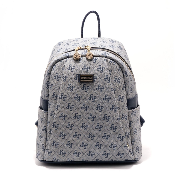 Дамска раница в синьо и тъмно синьо 926 M178 SP Print Silver&Polo