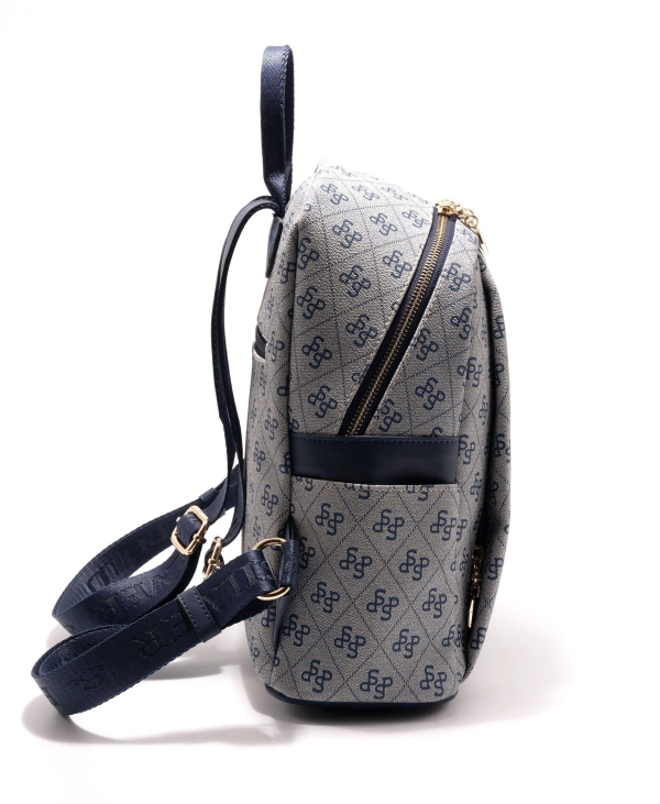 Дамска раница в синьо и тъмно синьо 926 M178 SP Print Silver&Polo