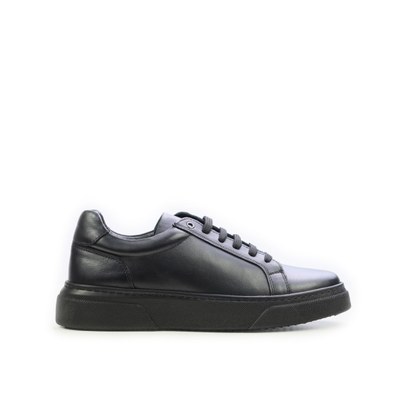 Мъжки спортни обувки от естествена кожа черни 106-010