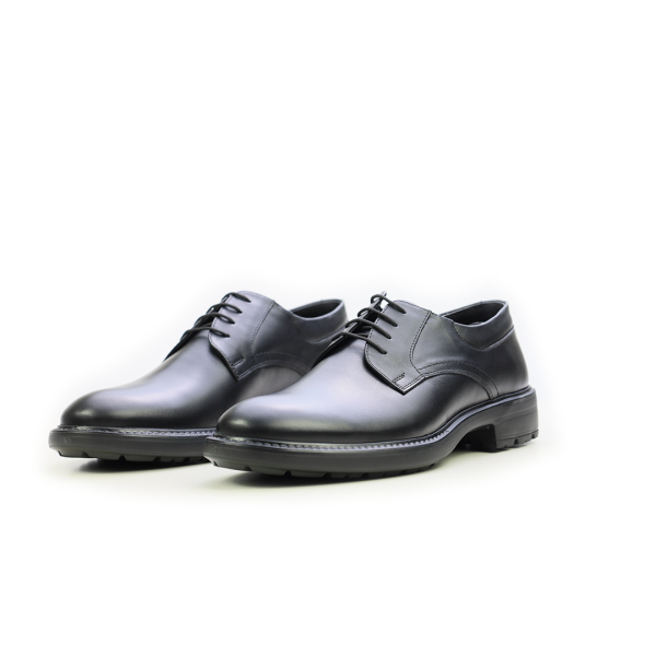 Мъжки елегантни обувки от естествена кожа черни 7080