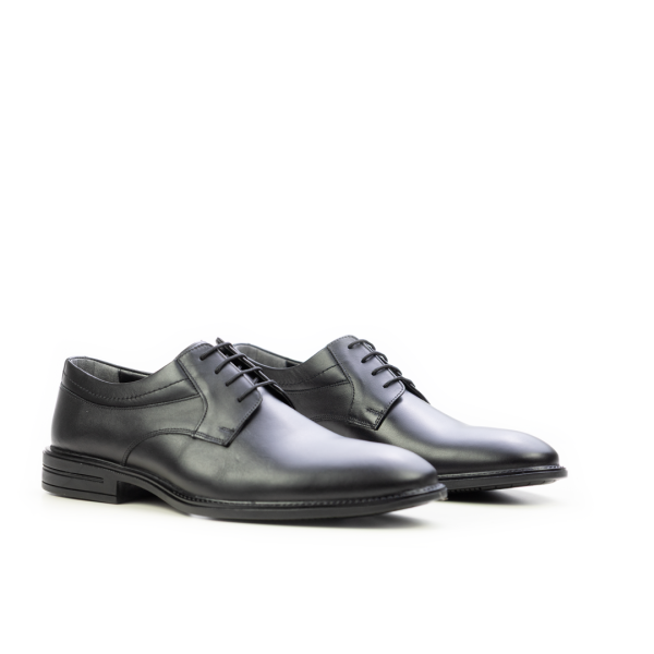 Мъжки елегантни обувки от естествена кожа черни 7006