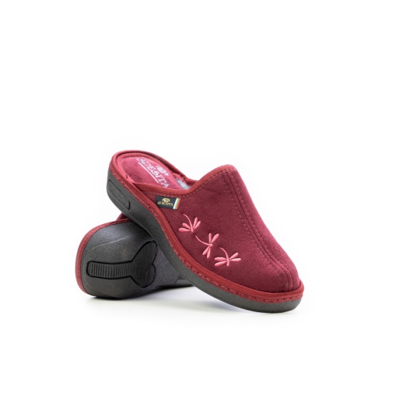 Дамски домашни пантофи бордо 24-104