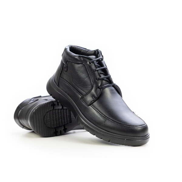 Мъжки ежедневни боти от естествена кожа черни 1212-1000 Baerchi