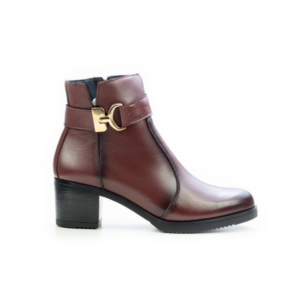 Дамски елегантни боти от естествена кожа бордо 40168-1011 Baerchi
