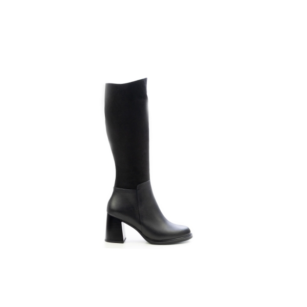 Дамски елегантни ботуши от естествена кожа черни 360-100-180