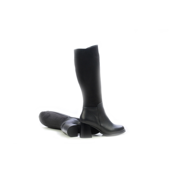 Дамски елегантни ботуши от естествена кожа черни 360-100-180