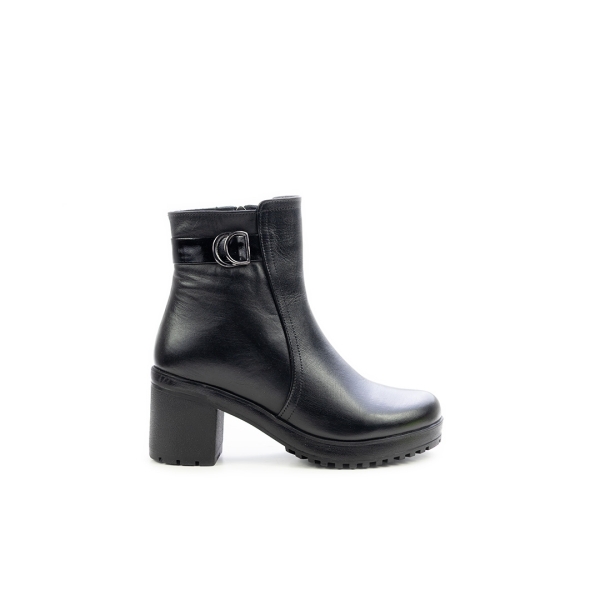 Дамски ежедневни боти от естествена кожа черни 11-619-1-41