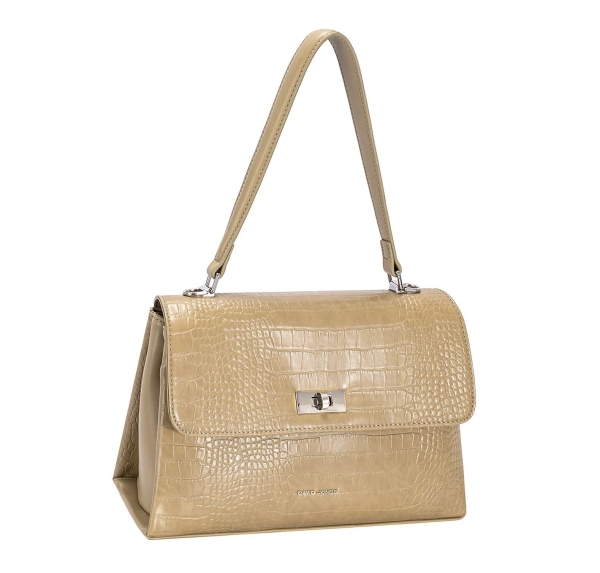 Дамска елегантна чанта тъмно бежова CM8320 David Jones