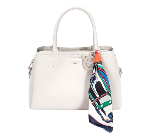 Дамска елегантна чанта крем CM8336 David Jones