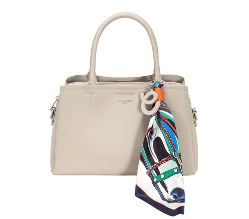 Дамска елегантна чанта бежова CM8336 David Jones