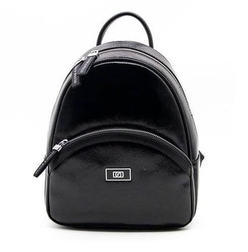 Дамска раница черна 945 M159 Silver&Polo