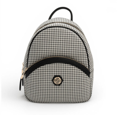 Дамска раница в бяло и черно 945 M204 Silver&Polo