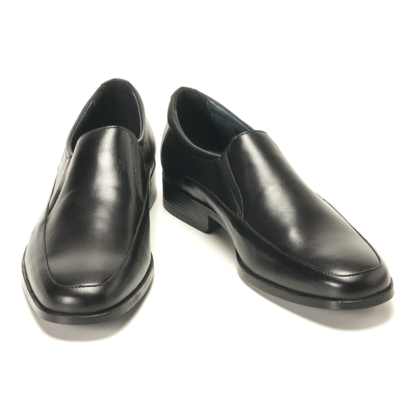 Мъжки елегантни обувки от естествена кожа черни 4682 Baerchi