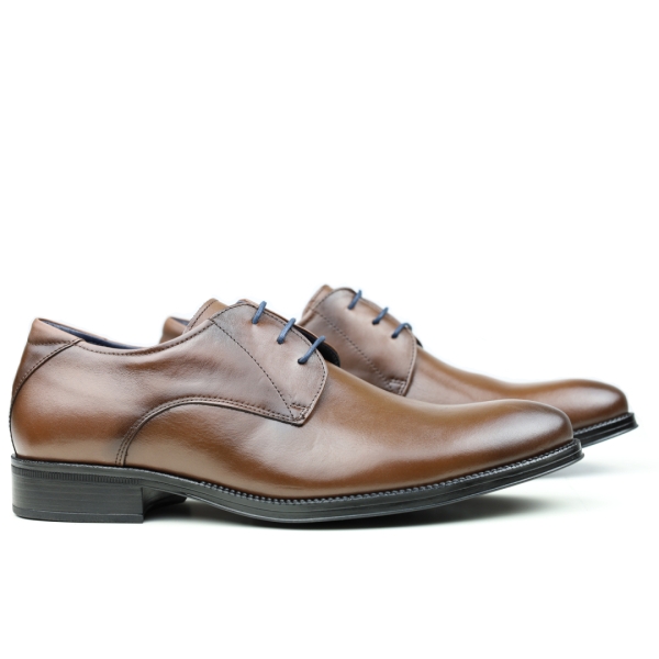 Мъжки елегантни обувки от естествена кожа кафяви 2751 Baerchi