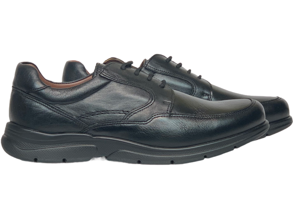 Мъжки ежедневни обувки от естествена кожа черни 1250 Baerchi