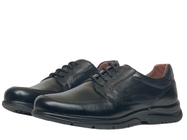 Мъжки ежедневни обувки от естествена кожа черни 1250 Baerchi