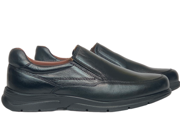 Мъжки ежедневни обувки от естествена кожа черни 1251 Baerchi