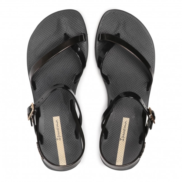 Дамски сандали гумени в черно и злато 82842/21112 Ipanema