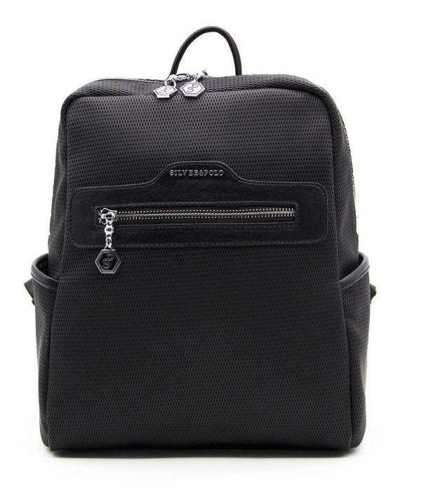 Дамска раница черна 866 M86 Petek Silver&Polo