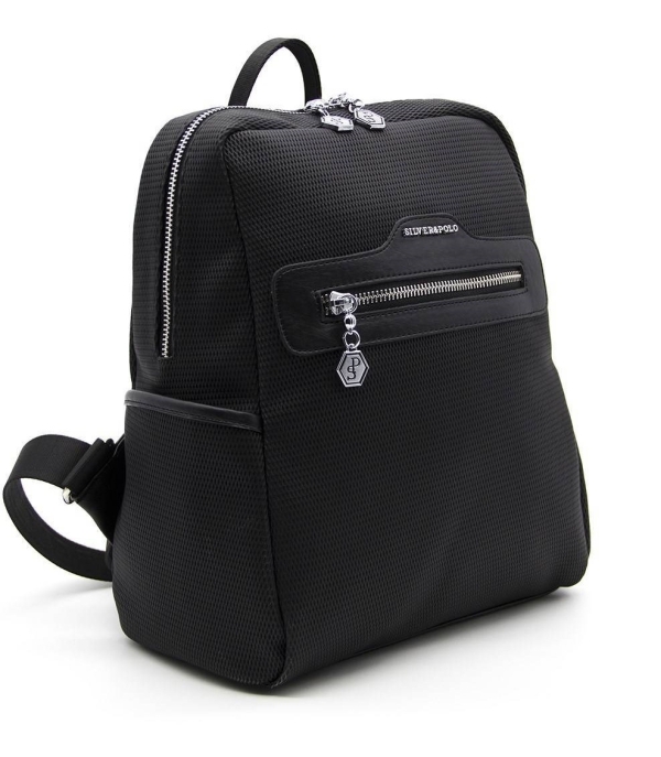 Дамска раница черна 866 M86 Petek Silver&Polo