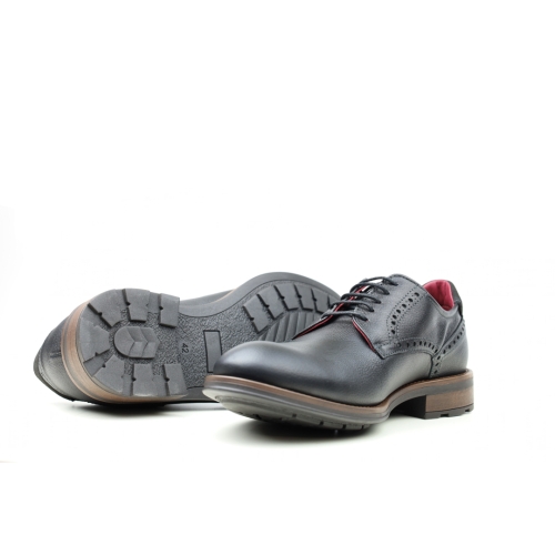 Мъжки ежедневни обувки от естествена кожа черни 4550 Baerchi