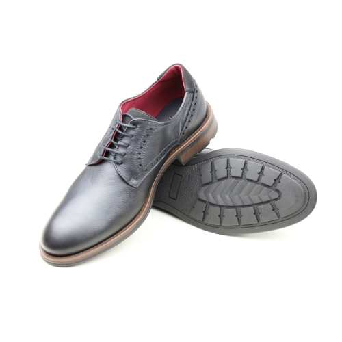 Мъжки ежедневни обувки от естествена кожа черни 4550 Baerchi