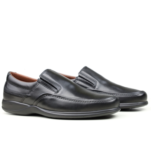 Мъжки ежедневни обувки от естествена кожа черни 1931 Baerchi