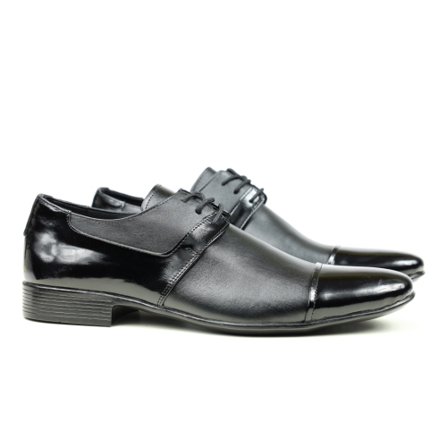 Мъжки елегантни обувки от естествена кожа черни 525