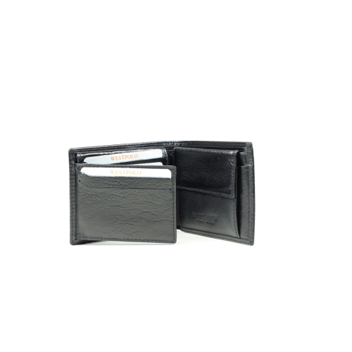 Мъжки кожен портфейл черен 36