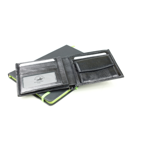 Мъжки кожен портфейл черен 1722