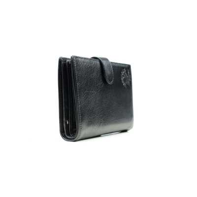 Мъжки кожен портфейл черен 611P