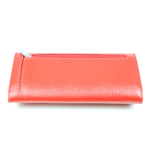 Дамски кожен портфейл червен 465