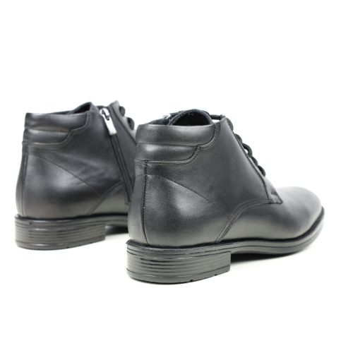 Мъжки елегантни боти от естествена кожа черни 030