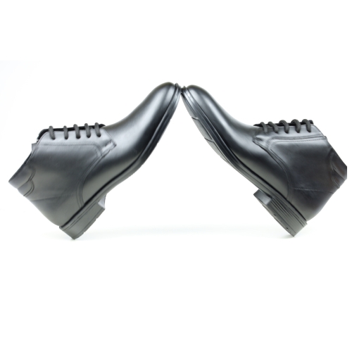 Мъжки елегантни боти от естествена кожа черни 030